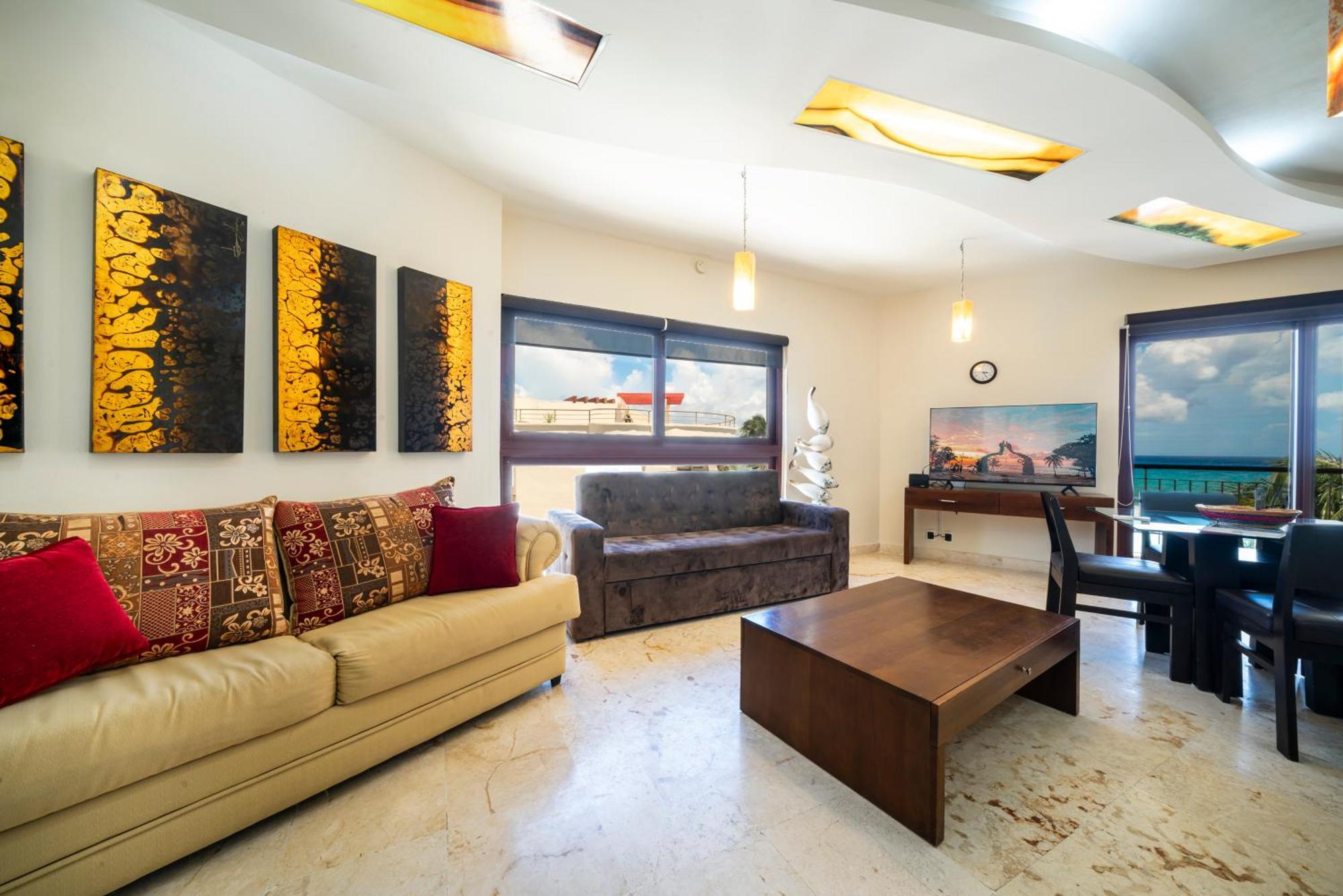 Beachfront 1 Bedroom Condo - El Faro, Surf 407 신데 델 카르멘 외부 사진
